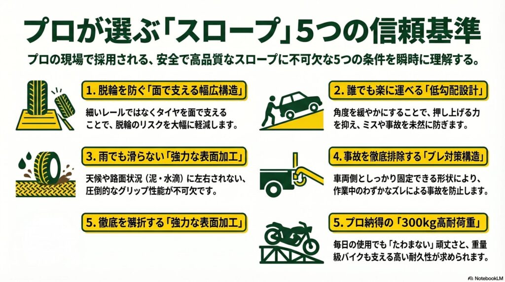 プロが選ぶ「スロープ」５つの信頼基準